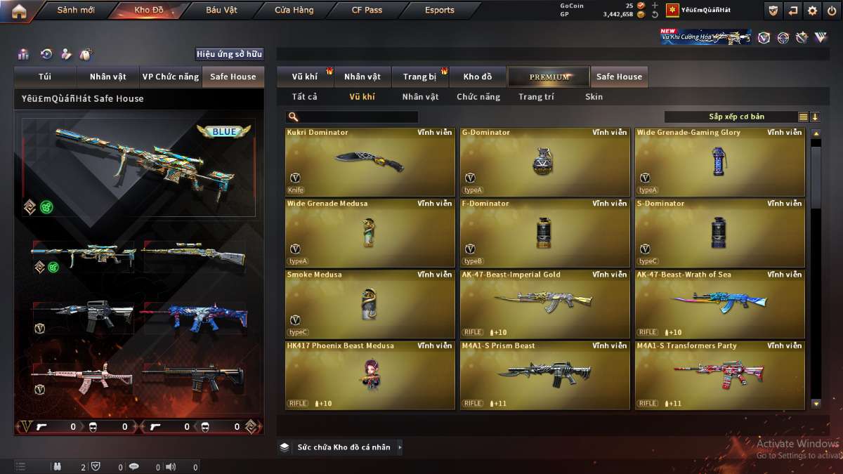 shop acc cf uy tin gia re